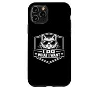 Carcasa para iPhone 11 Pro I Do What I Want Cat Owner Lover Funny Joke Humor Cita Divertido