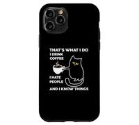 Carcasa para iPhone 11 Pro I Drink Coffee I Hate People Cafeine Baristas Coffee Lover