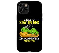 Carcasa para iPhone 11 Pro I Like to Stay in Bed It’s Too Peopley Outside, Dinosaur