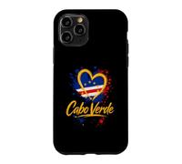 Carcasa para iPhone 11 Pro I Love Cabo Verde Vacaciones Travel Golden Heart Flag Turista