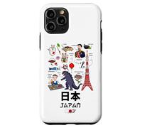 Carcasa para iPhone 11 Pro I Love Japan, Wonderful Japan Childish Culture Doodles