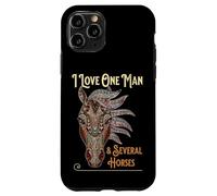 Carcasa para iPhone 11 Pro I Love My One Man & Varios Caballos Divertidos Esposa Ecuestre