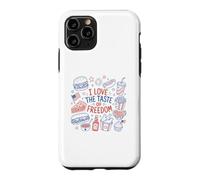 Carcasa para iPhone 11 Pro I Love The Taste of Freedom Vintage American Foods Gráfico