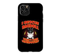 Carcasa para iPhone 11 Pro I Rescue Ragdoll Cat What's Your Superpower Funny Cats Lover