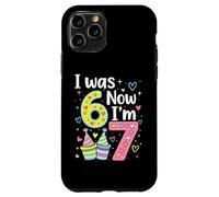 Carcasa para iPhone 11 Pro I Was 6 Now I'm 7 Funny 7 Years Old Birthday Kids Party