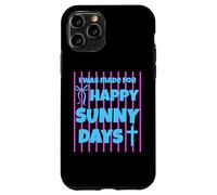 Carcasa para iPhone 11 Pro I Was Made For Happy Sunny Days - Lazo a Rayas Rosas