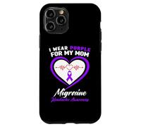 Carcasa para iPhone 11 Pro I Wear Purple for My Mom Migraine Headache Conciencia