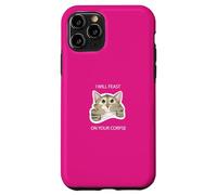 Carcasa para iPhone 11 Pro I Will Feast on Your cadáver Lindo Gato Gatito Divertido Humor Oscuro