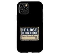 Carcasa para iPhone 11 Pro If Lost Return To Beach Coastal Crab Sign