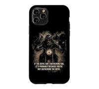 Carcasa para iPhone 11 Pro If The Devil Isn'T Bothering You... Men Christian Motorcycle