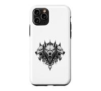 Carcasa para iPhone 11 Pro Ilustración de Cerberus Hellhound Dark Fantasy Underworld Beast