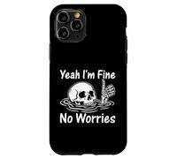 Carcasa para iPhone 11 Pro I'm Fine No Worries Esqueleto Divertido Humor Sarcástico