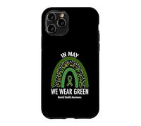 Carcasa para iPhone 11 Pro In May We Wear Green Mental Health Awareness Leopard Print