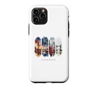 Carcasa para iPhone 11 Pro Inglaterra autobuses Rojos y Támesis - Vacaciones en Londres