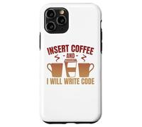 Carcasa para iPhone 11 Pro Inserte café y escribiré código Coder