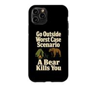 Carcasa para iPhone 11 Pro IR afuera Bear Camping Peor Caso Humor