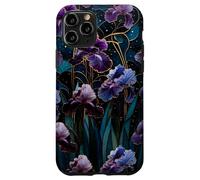 Carcasa para iPhone 11 Pro Iris Morado Art Nouveau Gótico Floral Estética Mística Luz