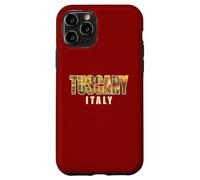 Carcasa para iPhone 11 Pro Italia Paisaje Campo Dentro Toscana Bold Letters