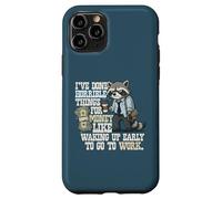 Carcasa para iPhone 11 Pro I've Done Horrible Things for Money Funny Raccoon Cansado Work