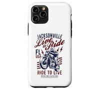 Carcasa para iPhone 11 Pro Jacksonville Florida - Cráneo de Motocicleta con diseño Vintage