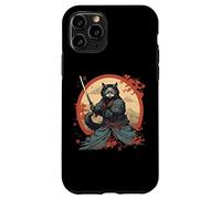 Carcasa para iPhone 11 Pro Japanese Art Cat Ninja Ukiyo-e Anime Samurai Cat Camiseta