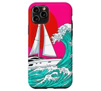 Carcasa para iPhone 11 Pro Japanese Wave Sailboat Sailing Boating Club Sailor