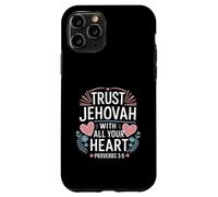 Carcasa para iPhone 11 Pro Jehovah's Witness Trust Jehovah Heart Proverbs 3:5 JW ORG JW