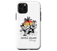 Carcasa para iPhone 11 Pro Jekyll Island Georgia Sea Turtle Preserve 70s Estilo Retro