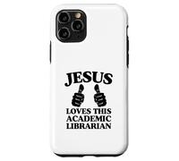 Carcasa para iPhone 11 Pro Jesús ama a Este Bibliotecario académico Culto a la Iglesia Cristiana