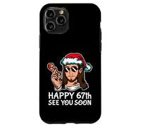 Carcasa para iPhone 11 Pro Jesús Feliz 67th B-Day Te Veo Pronto Divertido Partido sarcástico