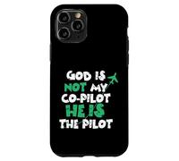 Carcasa para iPhone 11 Pro Jesus God is The Pilot Aviation Christian Faith