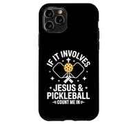 Carcasa para iPhone 11 Pro Jesús y Pickleball Christian Sport Gráfico