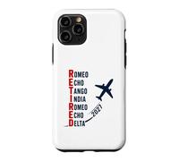 Carcasa para iPhone 11 Pro Jubilación piloto de avión del Alfabeto fonético Retirado 2027