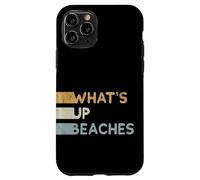 Carcasa para iPhone 11 Pro Juego de Palabras Retro de los Ochenta en la Playa | ¿Qué Pasa Playas