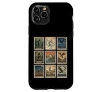 Carcasa para iPhone 11 Pro Juego de Sellos Cryptid Bigfoot Yeti Mothman Legendary Creatures