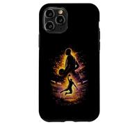Carcasa para iPhone 11 Pro Jugador De Baloncesto Slam Dunk Acción Grunge Silueta