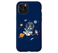 Carcasa para iPhone 11 Pro Kawaii Kids & Boys Astronaut Space Boston Terrier Dog Lover