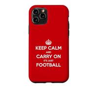 Carcasa para iPhone 11 Pro Keep Calm and Carry On It's Just Football - Divertido
