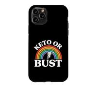 Carcasa para iPhone 11 Pro Ketogenic Diet Keto Or Bust Western Cow Skull Retro