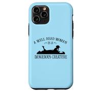 Carcasa para iPhone 11 Pro Kids Girls Reading A Well Read Woman Is A Dangerous Creature
