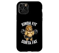 Carcasa para iPhone 11 Pro Kinda Fit Sorta Fat Lion Gym Halterofilia Entrenamiento Divertido