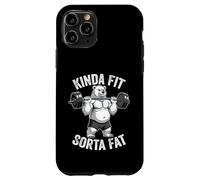 Carcasa para iPhone 11 Pro Kinda Fit Sorta Fat Polar Bear Gym Entrenamiento de Levantamiento de Pesas