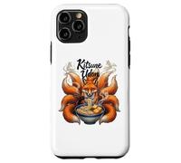 Carcasa para iPhone 11 Pro Kitsune Udon Zorro japonés de Nueve Colas Comiendo Fideos Ramen