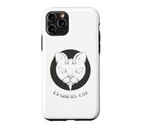Carcasa para iPhone 11 Pro Krampus Cat Horror Xmas Illustration Horned Cat w Tongue