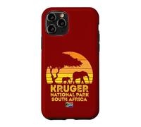Carcasa para iPhone 11 Pro Kruger Park Sudáfrica Safari Sunset Jirafa Elefante