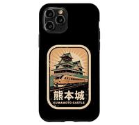 Carcasa para iPhone 11 Pro Kumamoto Castillo Japón Retro Tren Vintage Japonés Kanji