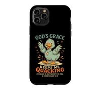 Carcasa para iPhone 11 Pro La Gracia de Dios me Mantiene cuestionando Pato Cristiano