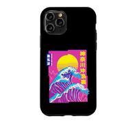 Carcasa para iPhone 11 Pro La Gran Ola, Vaporwave Anime Estética Glitch Japonés