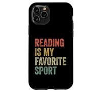 Carcasa para iPhone 11 Pro La Lectura es mi Deporte Favorito, Divertido ratón de Biblioteca Retro Vintage