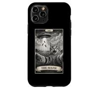 Carcasa para iPhone 11 Pro La Tarjeta del Tarot del Gato Selfie Divertido OVNI Alien Sci Fi Cat Lover